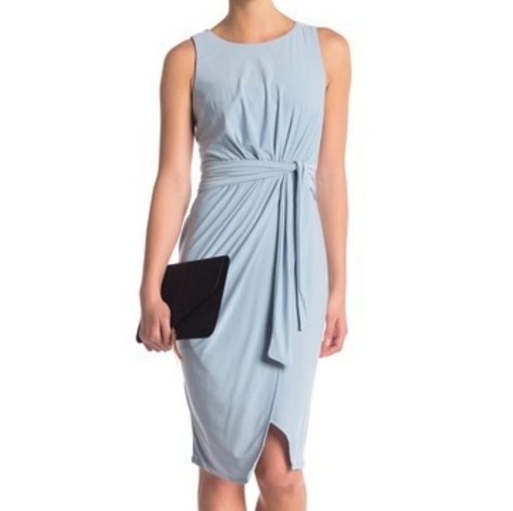 Superfoxx Dresses & Skirts - Light Blue Draped Dress